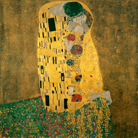 Gustav Klimt, The Kiss, 1908â€“1909