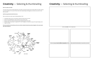 Creativity: Selections and thumbnails Creativity: Selections and thumbnails