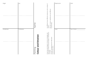Painting: Colour and emotion worksheet Painting: Colour and emotion worksheet