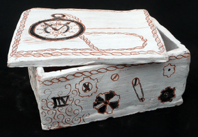 Eva Bennett, Engraved clay vessel, Fall 2012
