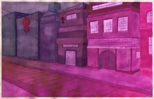 Abby Tran, Perspective painting, Spring 2014