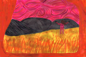 Hannah Lawrence, Depth painting, Fall 2015