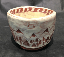 Anna Pancura, engraved clay vessel, Fall 2017 Anna Pancura, engraved clay vessel, Fall 2017