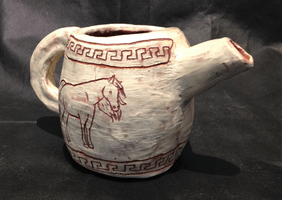 Jenna Murray, engraved clay vessel, Fall 2017 Jenna Murray, engraved clay vessel, Fall 2017