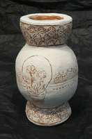Julia Lilley-Osende, engraved clay vessel, Spring 2017