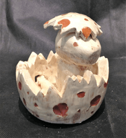 Lily Lowe, engraved clay vessel, Fall 2017 Lily Lowe, engraved clay vessel, Fall 2017