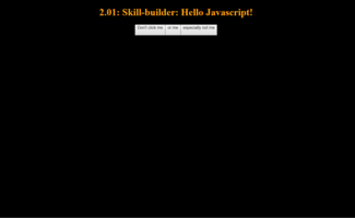 Patrick Cairns, Hello Javascript!, Spring 2018