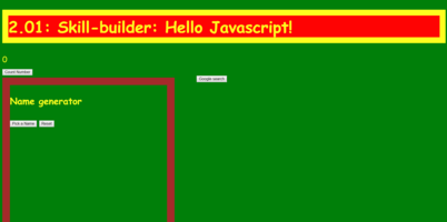 Nick Hiltz, Hello Javascript, Spring 2018