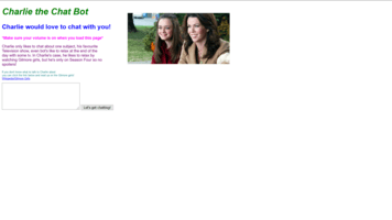Maggie Cronin, Exam project: Gilmore Girls chat bot, Fall 2015