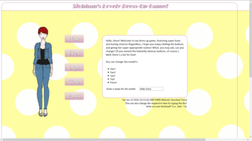 Siobhan Page, Exam project: Dress up game, Fall 2015