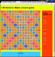 Maria Jessen, Make a game board project, Fall 2015
