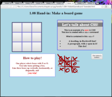 Michael Tweedale, Make a game board project, Fall 2015