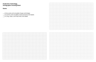 Orthographic drawing template Orthographic drawing template