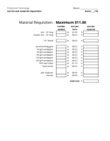 Step stool: Materials requisition Step stool: Materials requisition