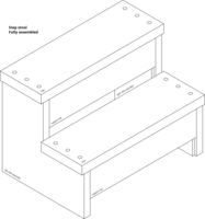 Step stool: Assembled Step stool: Assembled