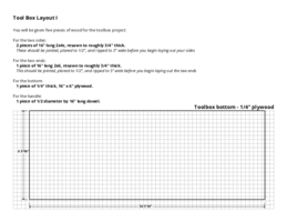 Tool box bottom layout