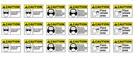 2x3 Machine PPE safety labels 2x3 Machine PPE safety labels