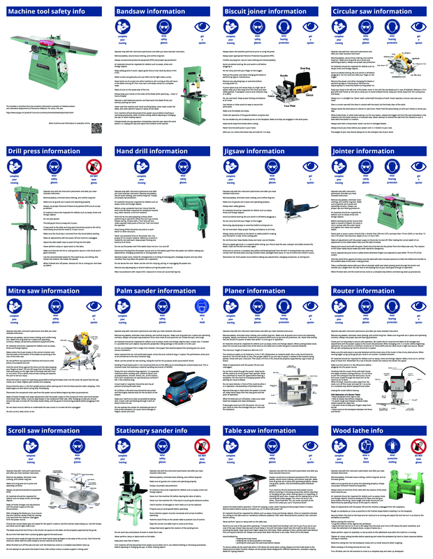 Tool safety info: One page per tool Tool safety info: One page per tool